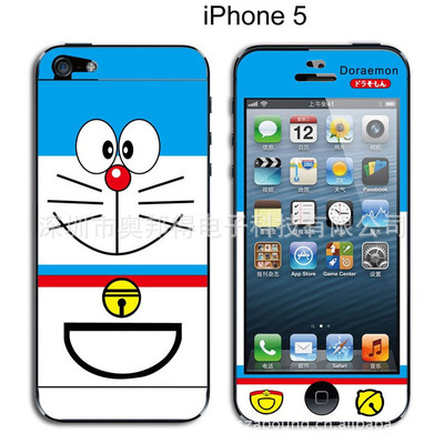 哆啦A夢與小貓咪的萌趣邂逅 iPhone5動漫彩貼手機貼膜，盡顯可愛風采